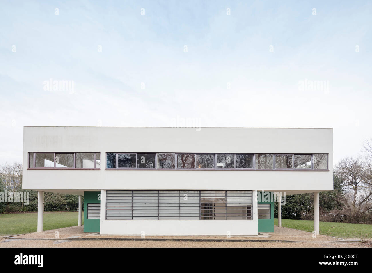 Villa Savoye at Poissy, France, modernist architectural icon of Le