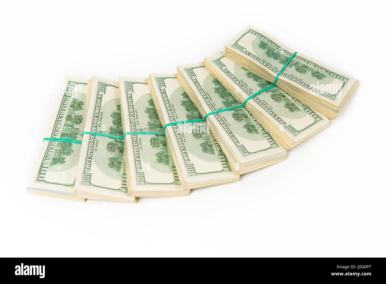 the seventy thousands US dollars heap with clipping path Stock Photo