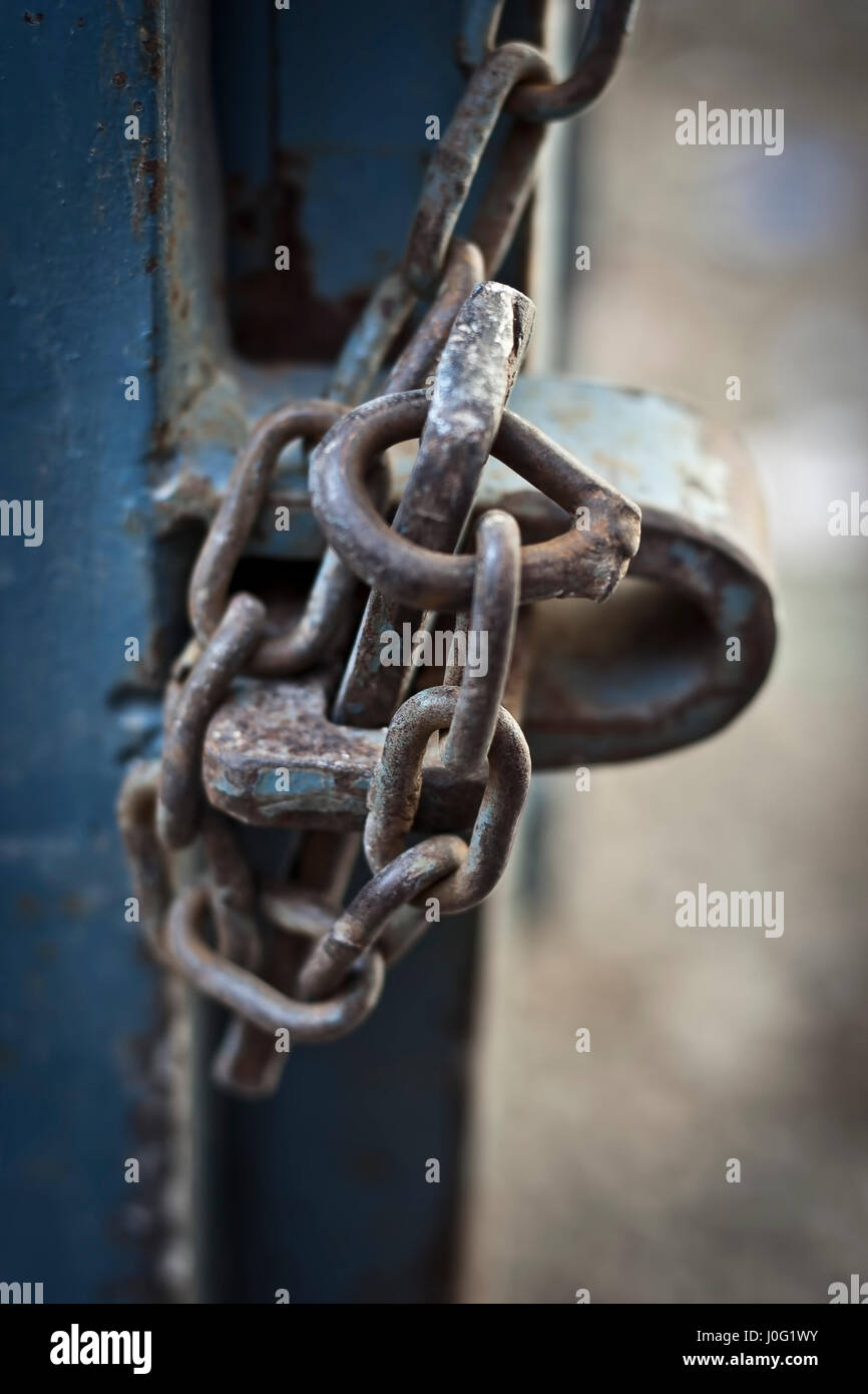 A metal chain hanged on truck's back Stock Photo Alamy