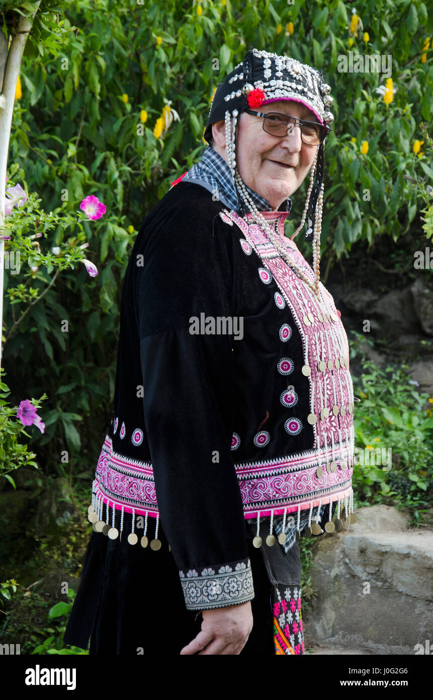 Old man german people change and wearing costume traditional of Ethnic  Hmong for take photo at Doi Pui Tribal Village on December 28, 2016 in  Chiang M Stock Photo - Alamy