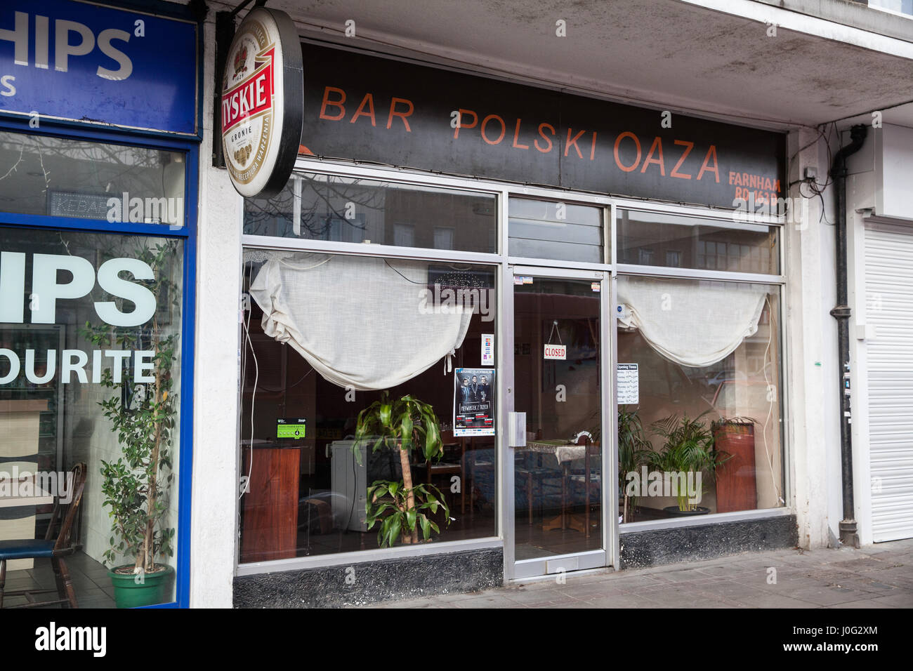 Slough, UK. 1st March, 2017. A Polish shop. Slough has one of the