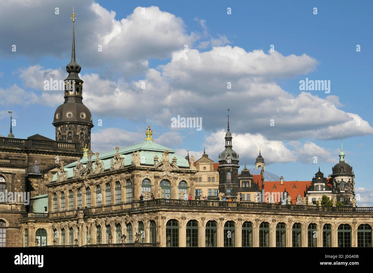 Zwinger palace and Dresden castle, Dresden, Germany Stock Photo