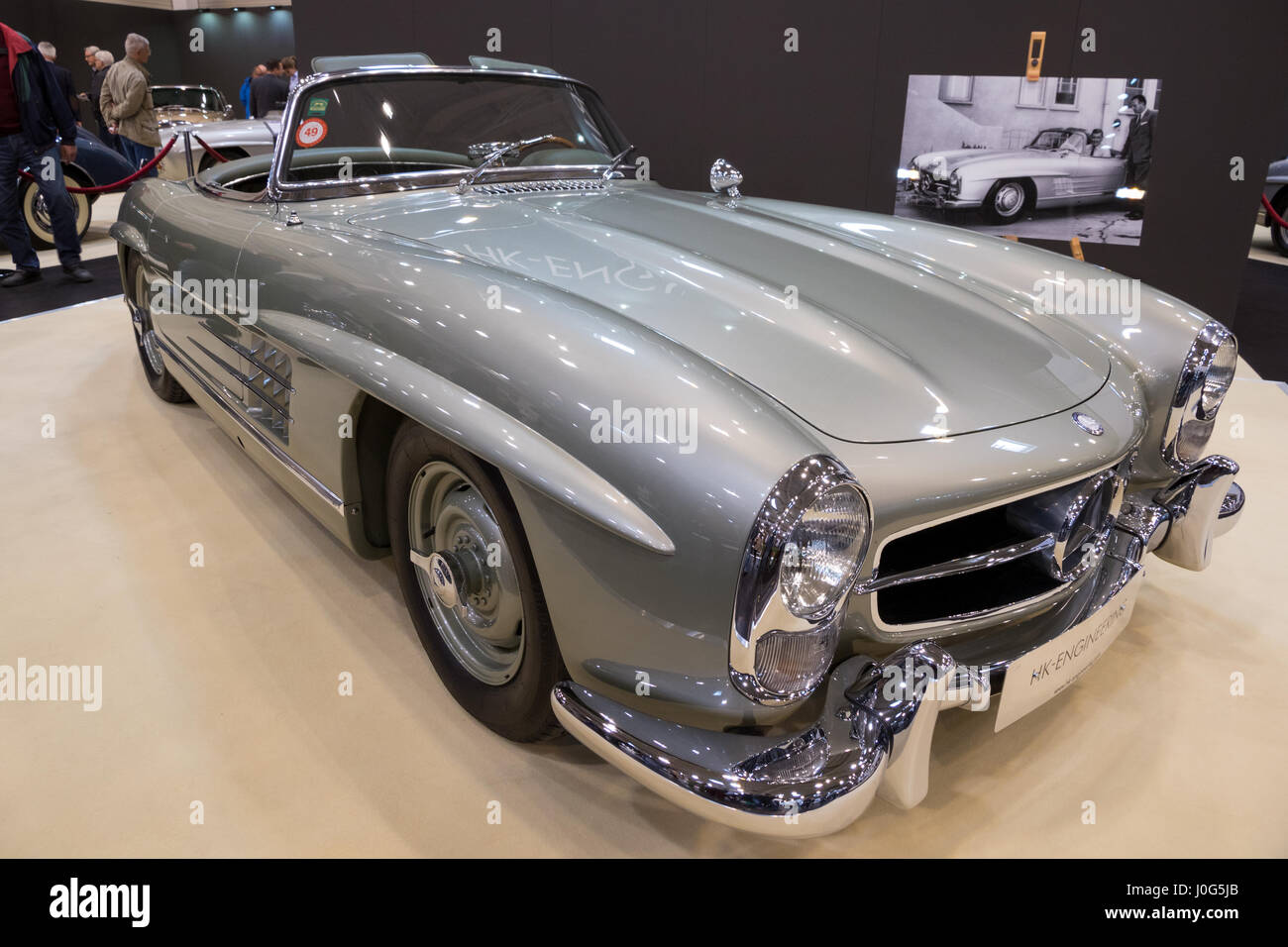 ESSEN, GERMANY APR 6, 2017 a 1957 Mercedes Benz 300SL Roadster