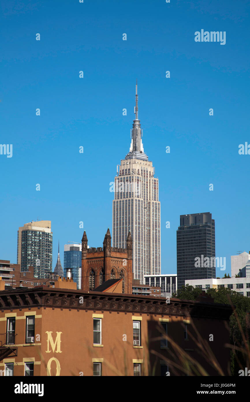 The Empire State Building from The High Line Manhattan New York City ...