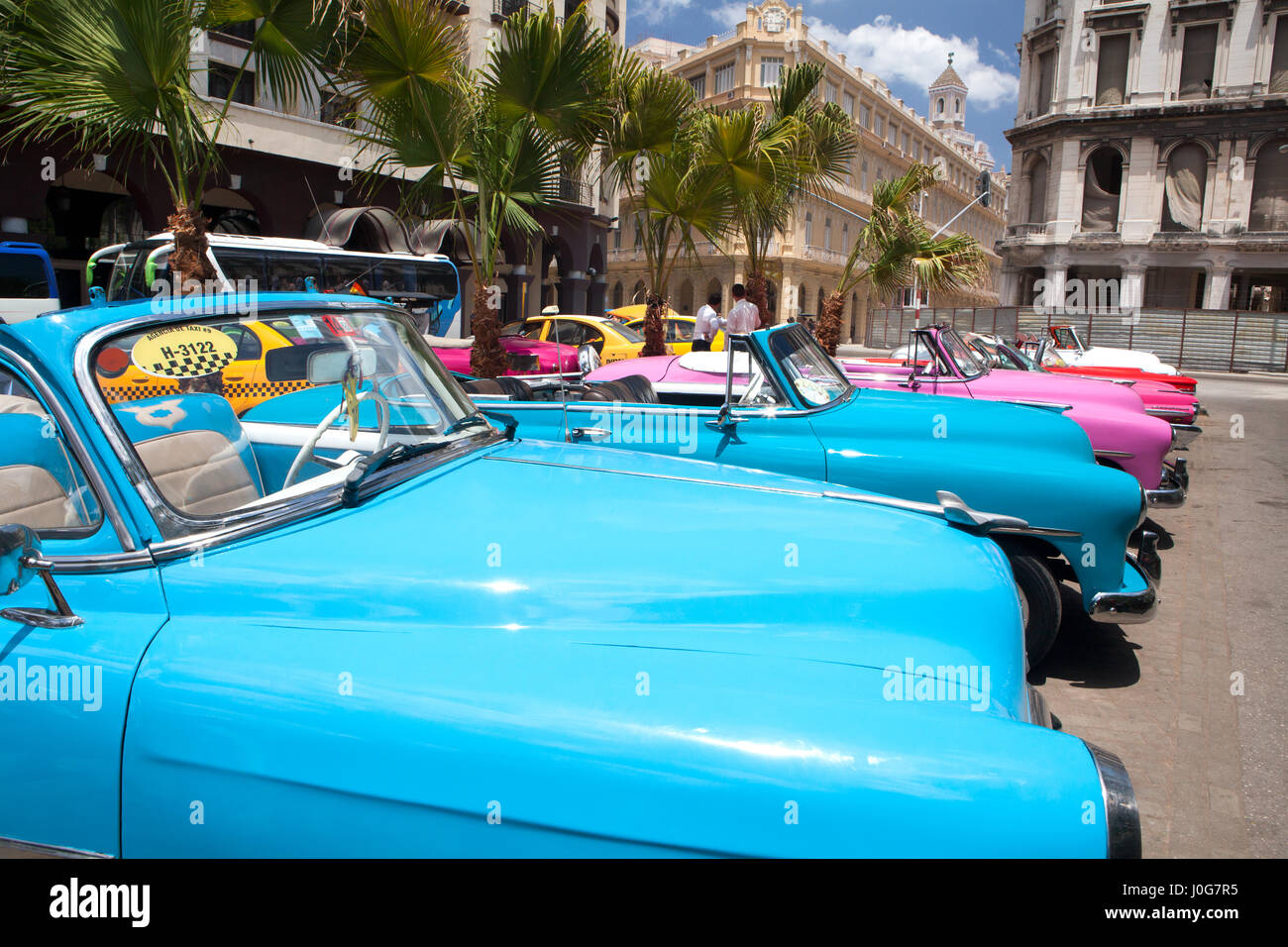 Taxis, Havana, Cuba Stock Photo