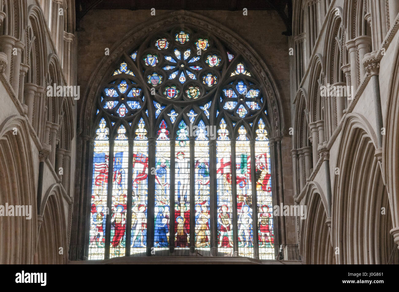 stained glass window of a cathedral in daylight Stock Photo - Alamy