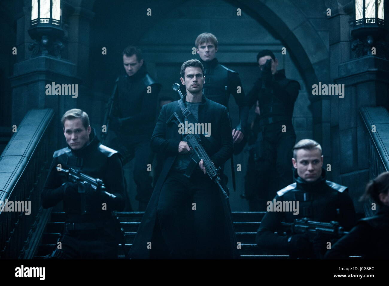 RELEASE DATE: January 6, 2017 TITLE: Underworld: Blood Wars STUDIO: Sony Pictures DIRECTOR: Anna Foerster PLOT: Vampire death dealer, Selene (Kate Beckinsale) fights to end the eternal war between the Lycan clan and the Vampire faction that betrayed her STARRING: Theo James (center-front), Bradley James (center-rear). (Credit Image: © Sony Pictures/Entertainment Pictures/ZUMAPRESS.com) Stock Photo
