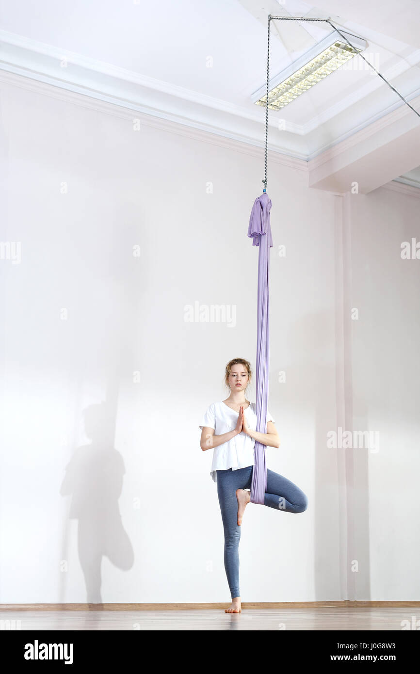 Yoga Aerial Yoga Yoga Air Yoga On The Horn Yoga Exercises Yoga