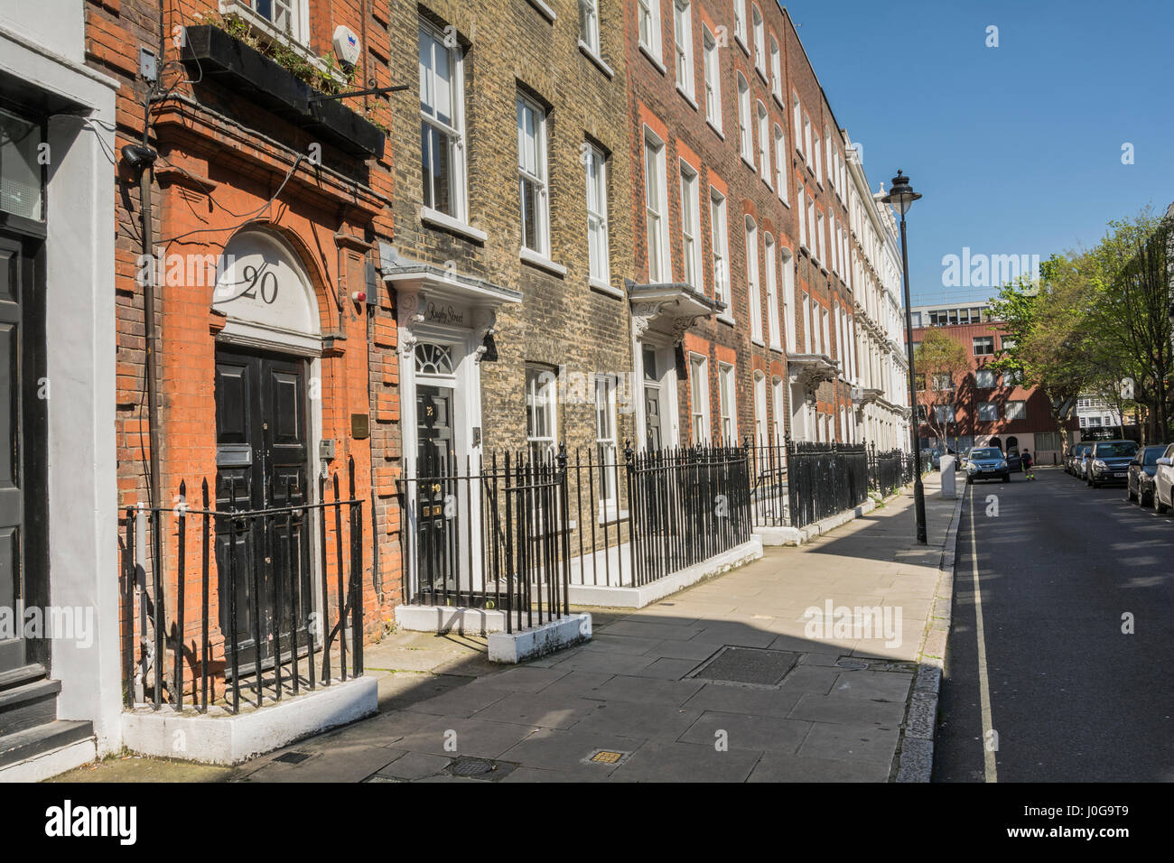 Independent shops and retailers on Rugby Street in Bloomsbury, London