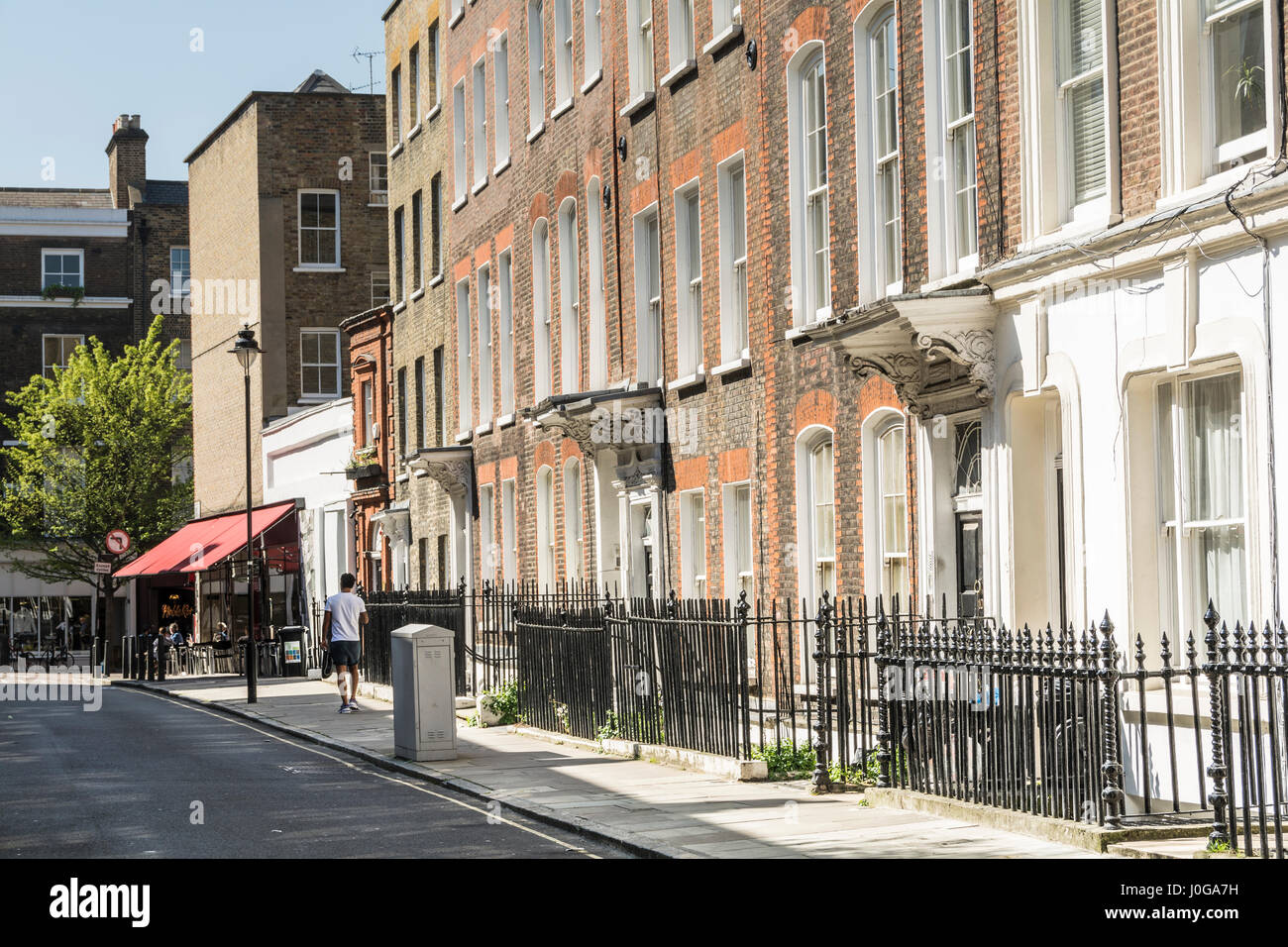 Independent shops and retailers on Rugby Street in Bloomsbury, London, UK Stock Photo