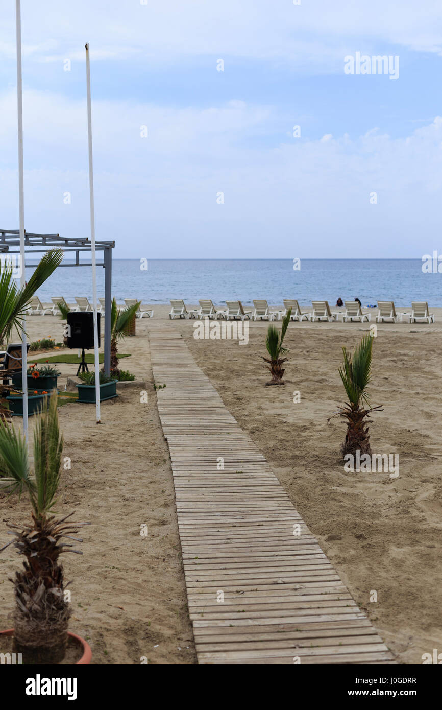 Beautiful view beach wooden path hi-res stock photography and images ...