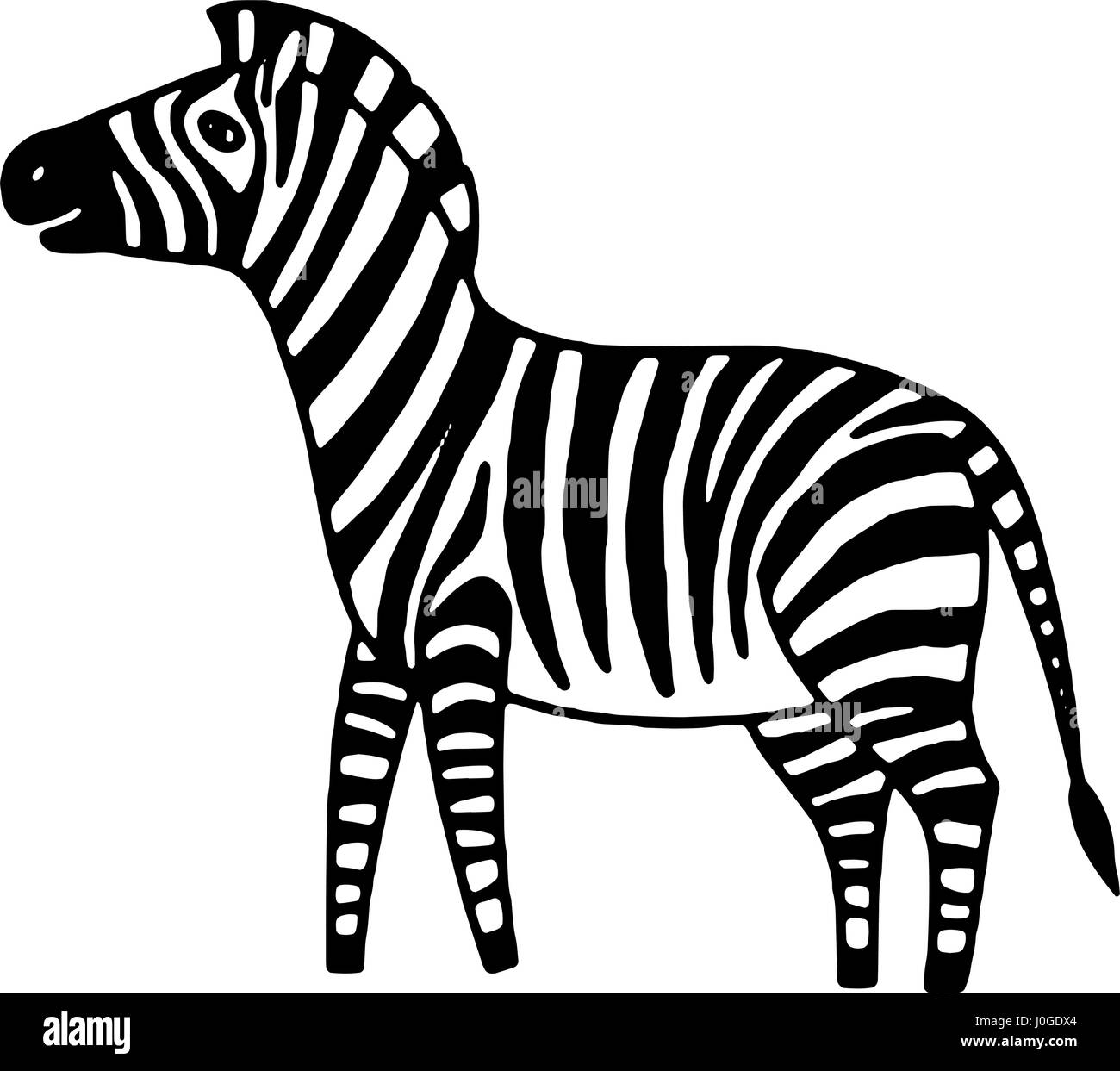 black and white zebra vector illustration Stock Vector Image & Art Alamy