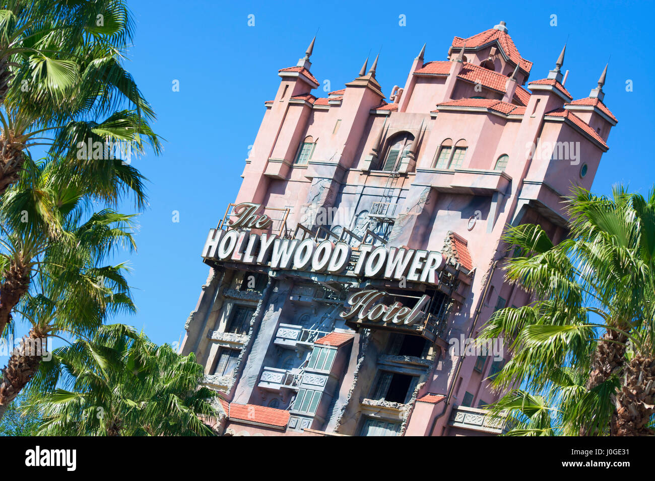 Hollywood Tower Hotel, Hollywood Tower of Terror, Hollywood Studios Disney World, Orlando Florida Stock Photo