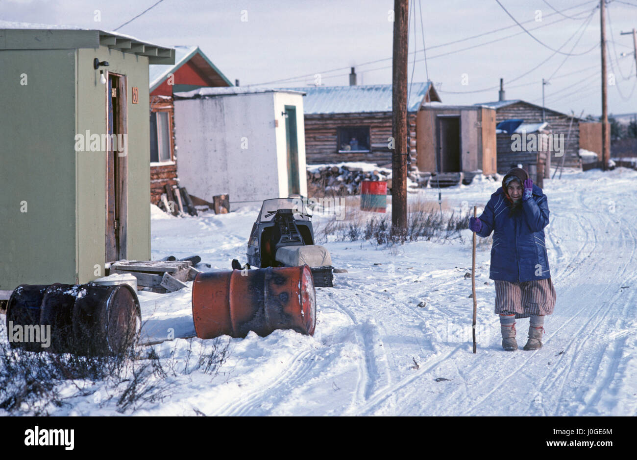Old Crow community in the northern part of the Canadian Territory of