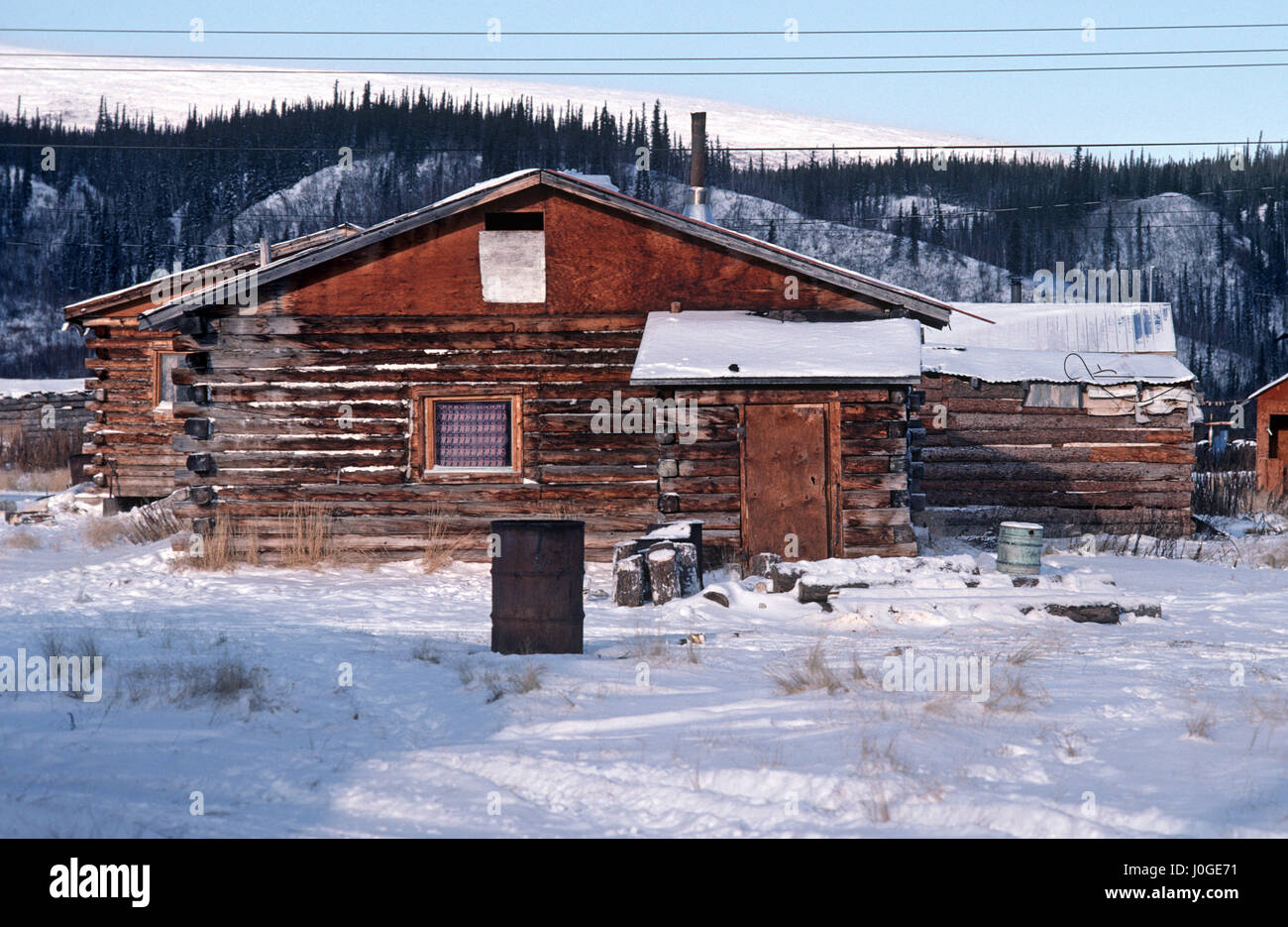 Old Crow community in the northern part of the Canadian Territory of