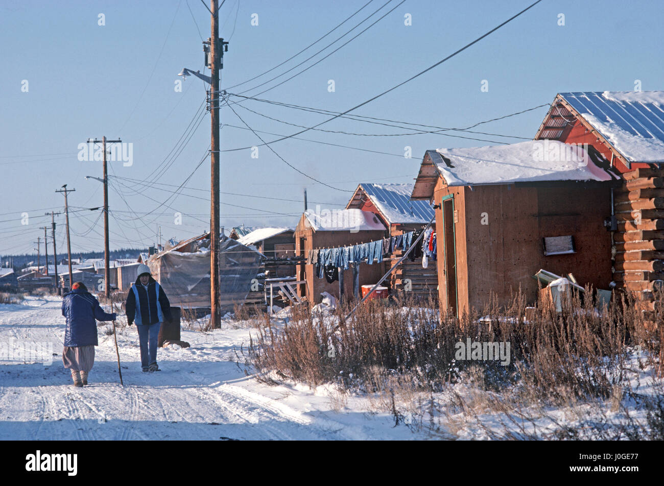 Old Crow community in the northern part of the Canadian Territory of