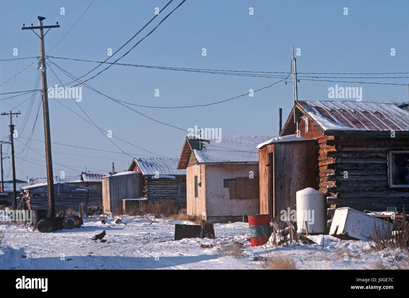 Old Crow community in the northern part of the Canadian Territory of