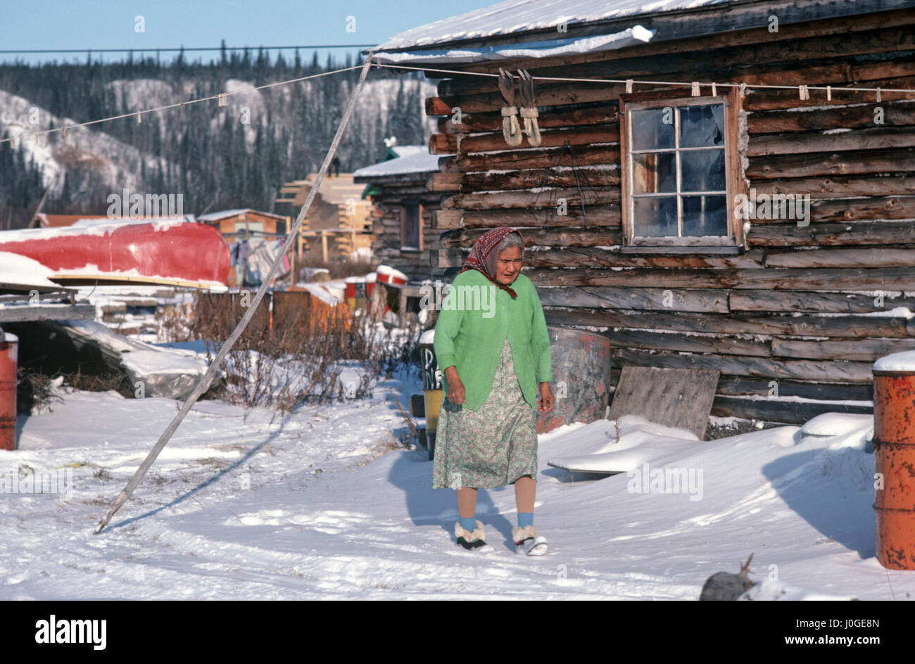 Old Crow community in the northern part of the Canadian Territory of