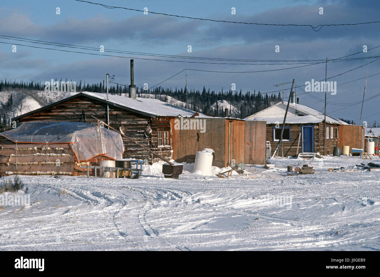 Old Crow community in the northern part of the Canadian Territory of