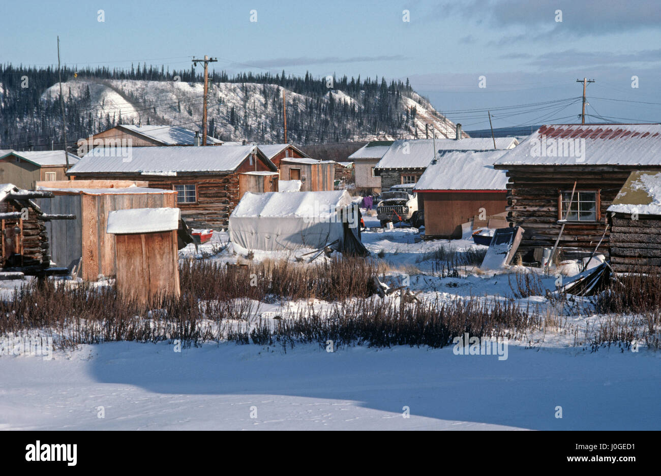 Old Crow community in the northern part of the Canadian Territory of
