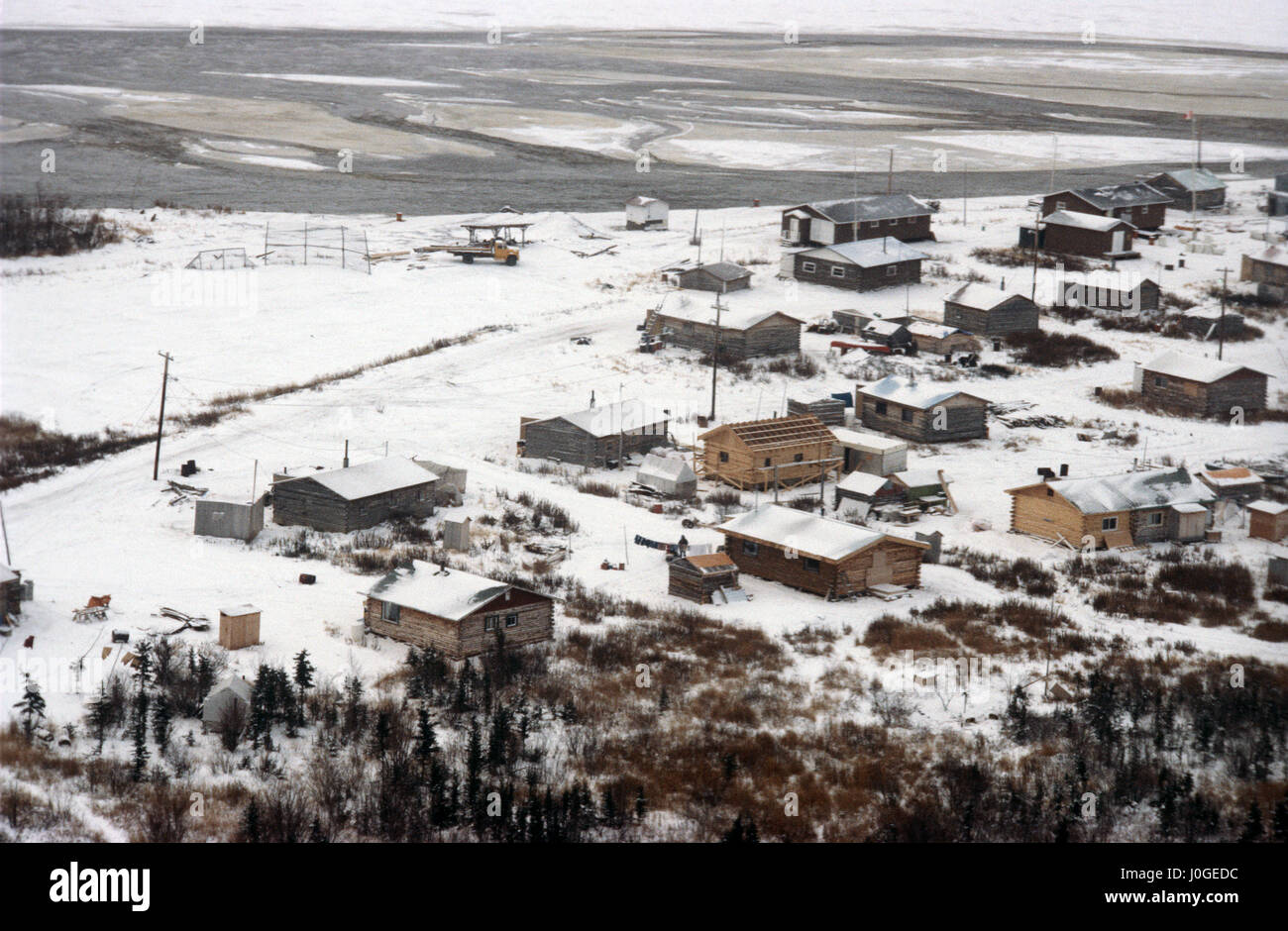 Old Crow community in the northern part of the Canadian Territory of