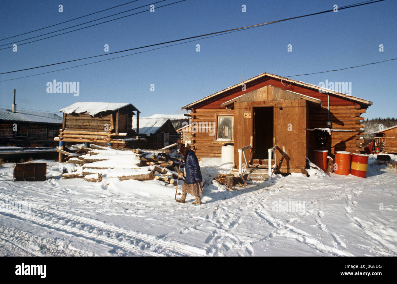 Old Crow community in the northern part of the Canadian Territory of