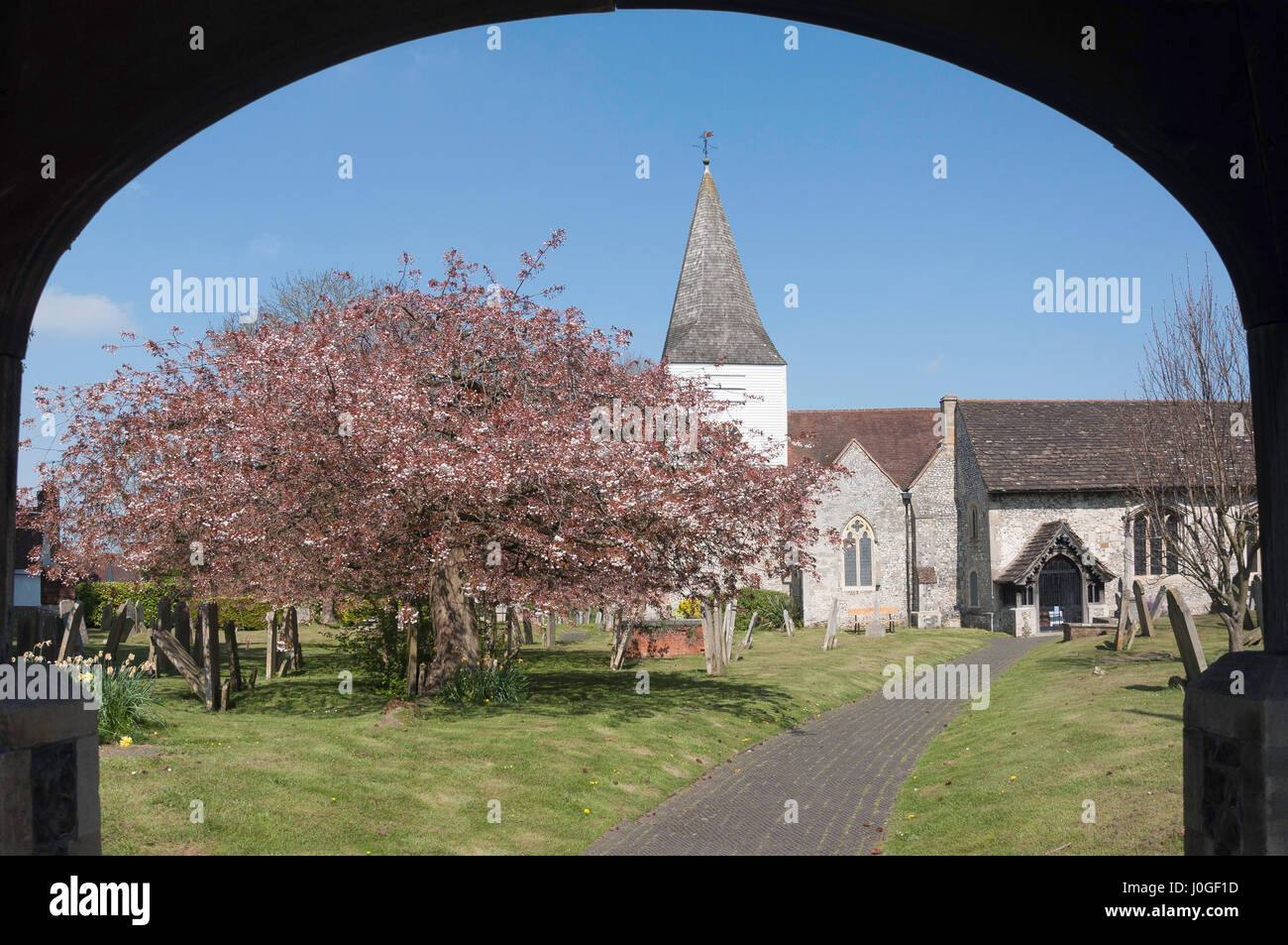 St Nicolas Church, Church Road, Great Bookham, Surrey, England, United Kingdom Stock Photo Alamy