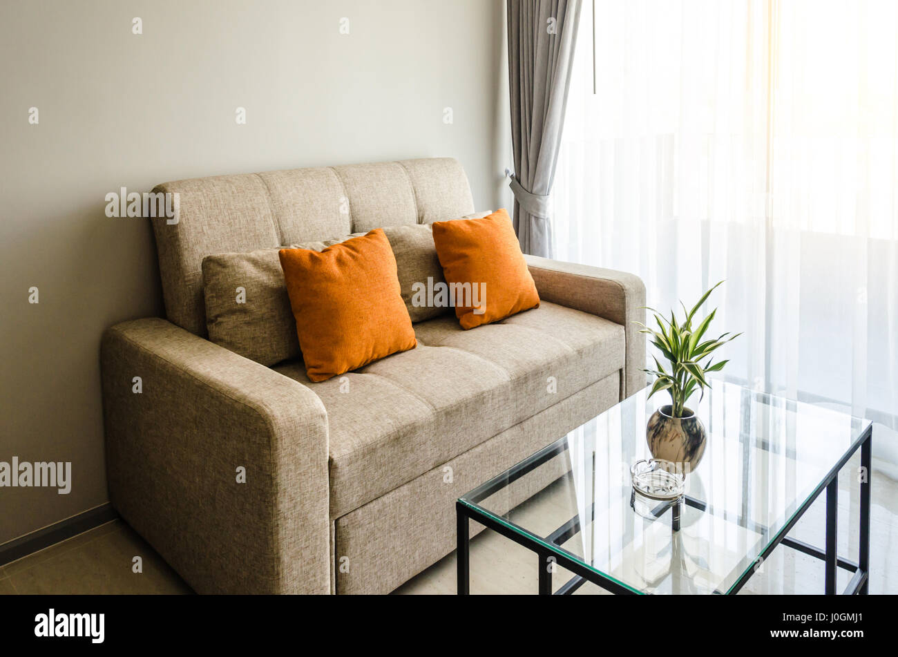 Sofa in the living room Stock Photo Alamy