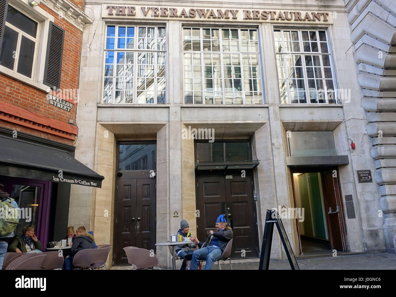 The Veeraswamy Indian restaurant near Regent Street, London Stock Photo