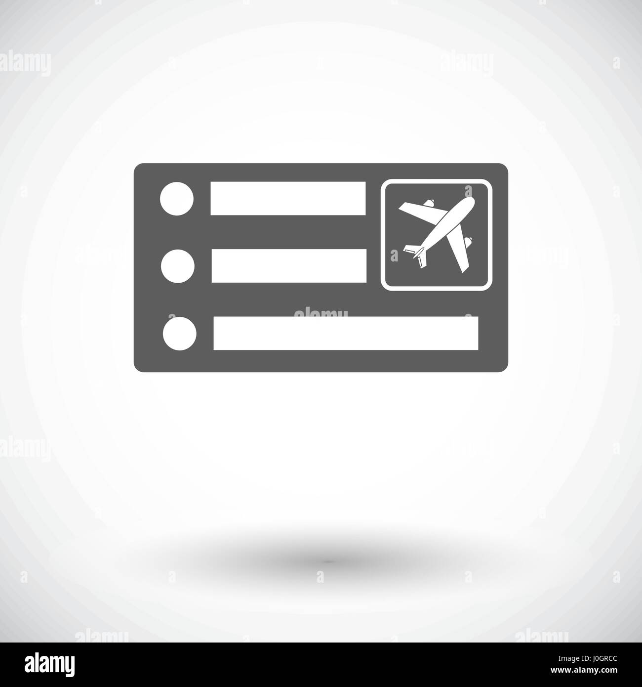 Air ticket. Single flat icon on white background. Vector illustration ...