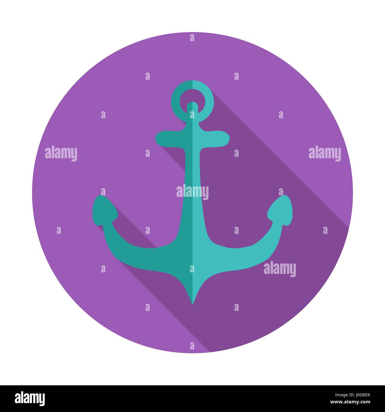 Anchor single icon. Vector illustration. Stock Vector