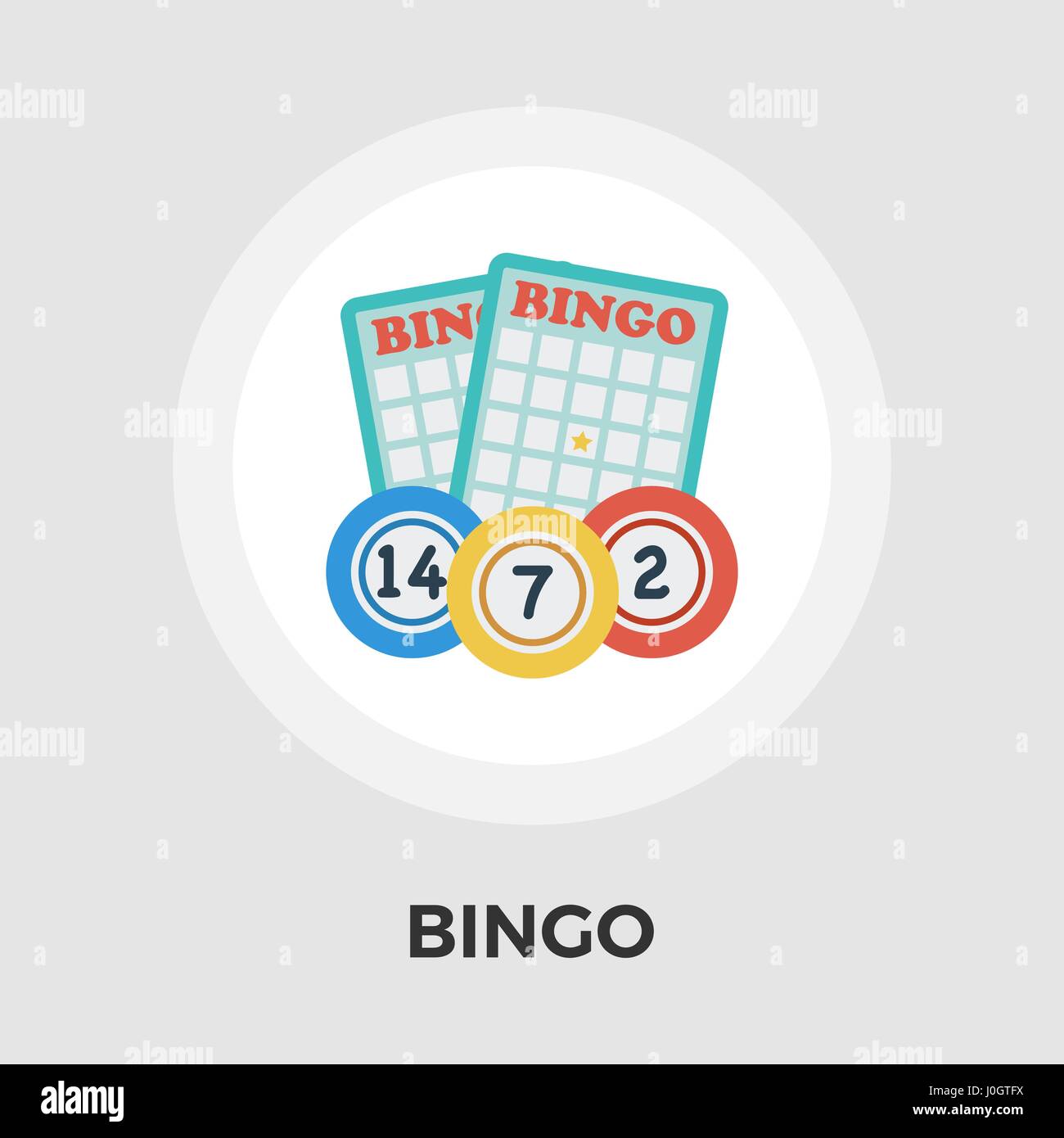 Bingo Icon Vector. Flat icon isolated on the white background. Editable ...