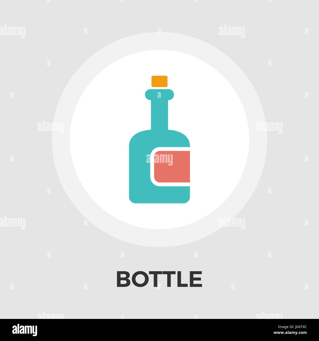 Bottle icon vector. Flat icon isolated on the white background. Editable EPS file. Vector illustration. Stock Vector