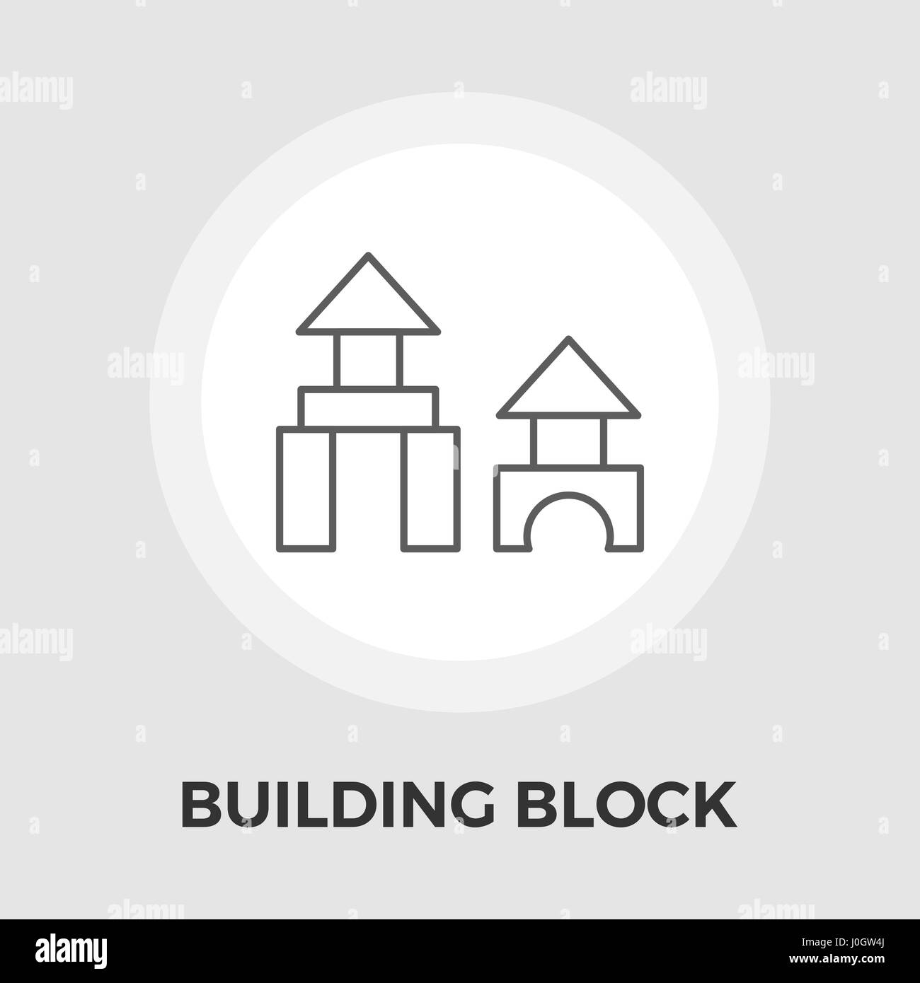 Building block icon vector. Flat icon isolated on the white background. Editable EPS file. Vector illustration. Stock Vector