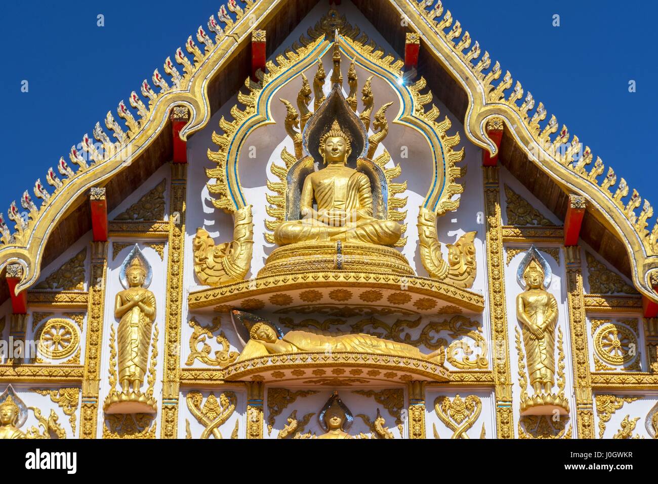 Wat That Phoun temple in the capital city of Laos, Vientiane. Stock Photo