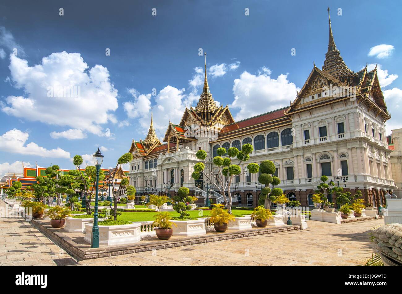 Phra Thinang Chakri Maha Prasat throne hall, Grand Palace complex, Bangkok, Thailand. Stock Photo