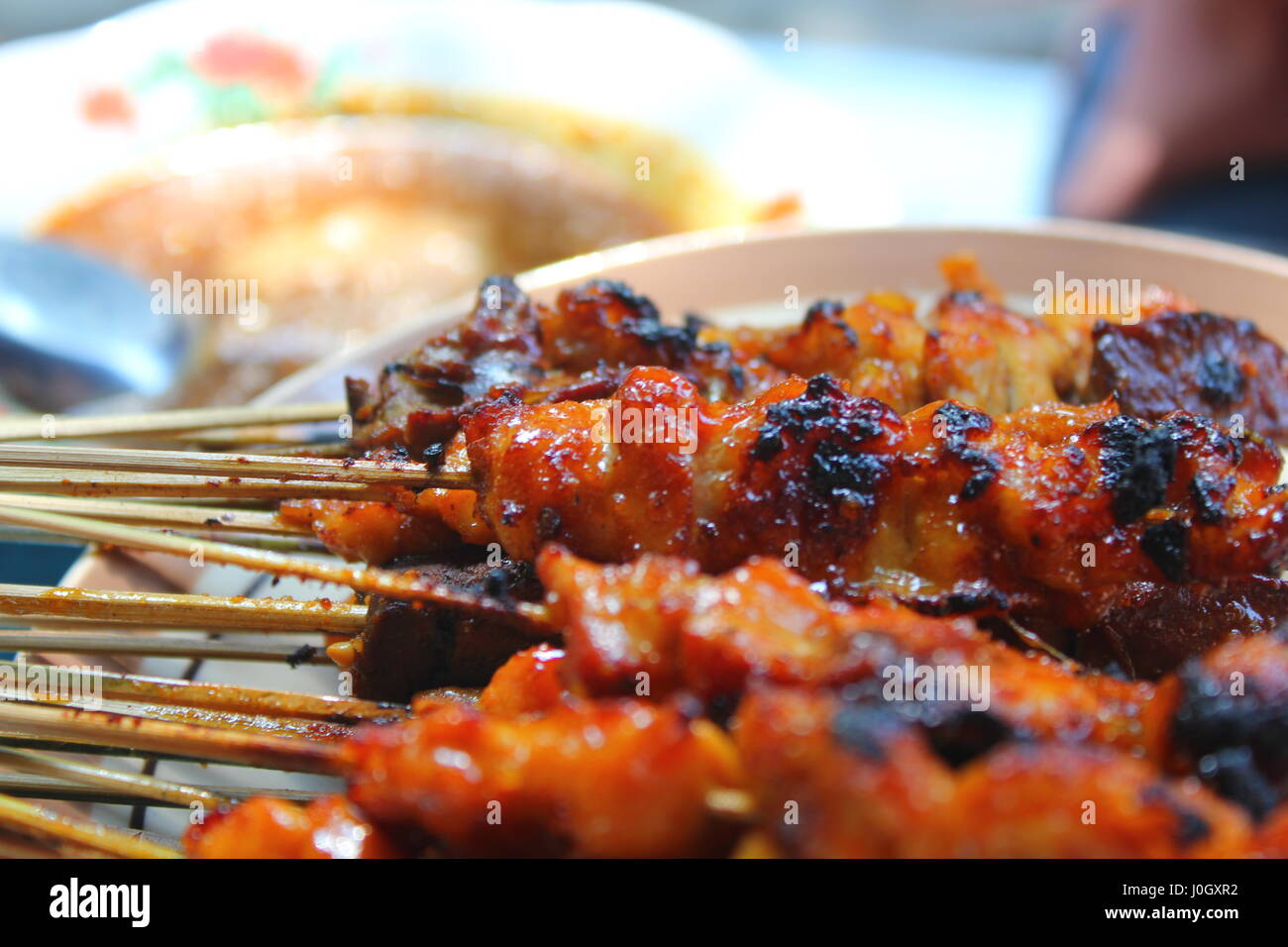Sate Ayam a.k.a chicken satay, one of original food from Indonesia