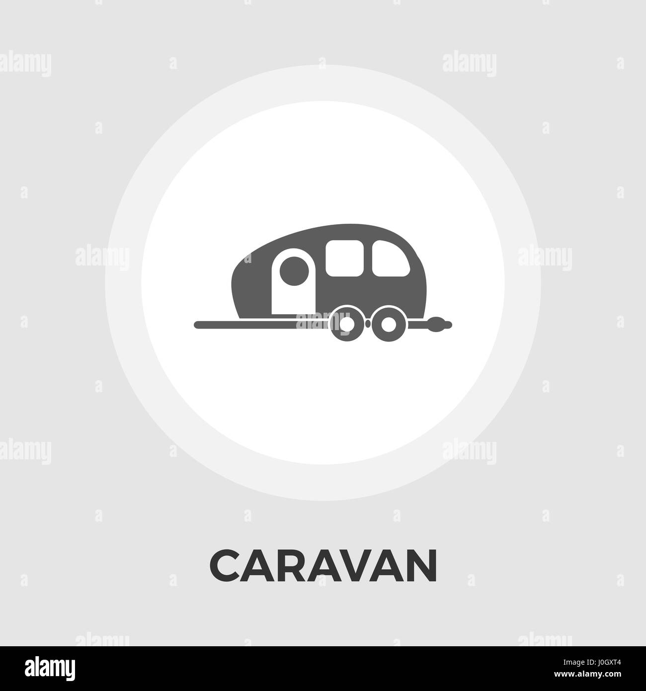 Caravan icon vector. Flat icon isolated on the white background. Editable EPS file. Vector illustration. Stock Vector