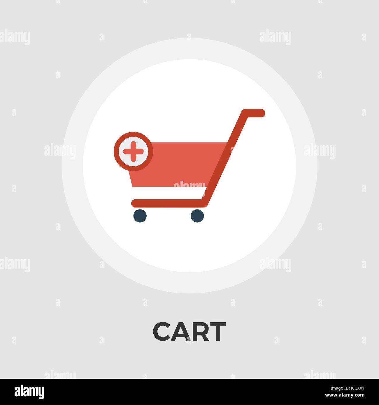Cart Icon Vector. Flat icon isolated on the white background. Editable EPS file. Vector illustration. Stock Vector
