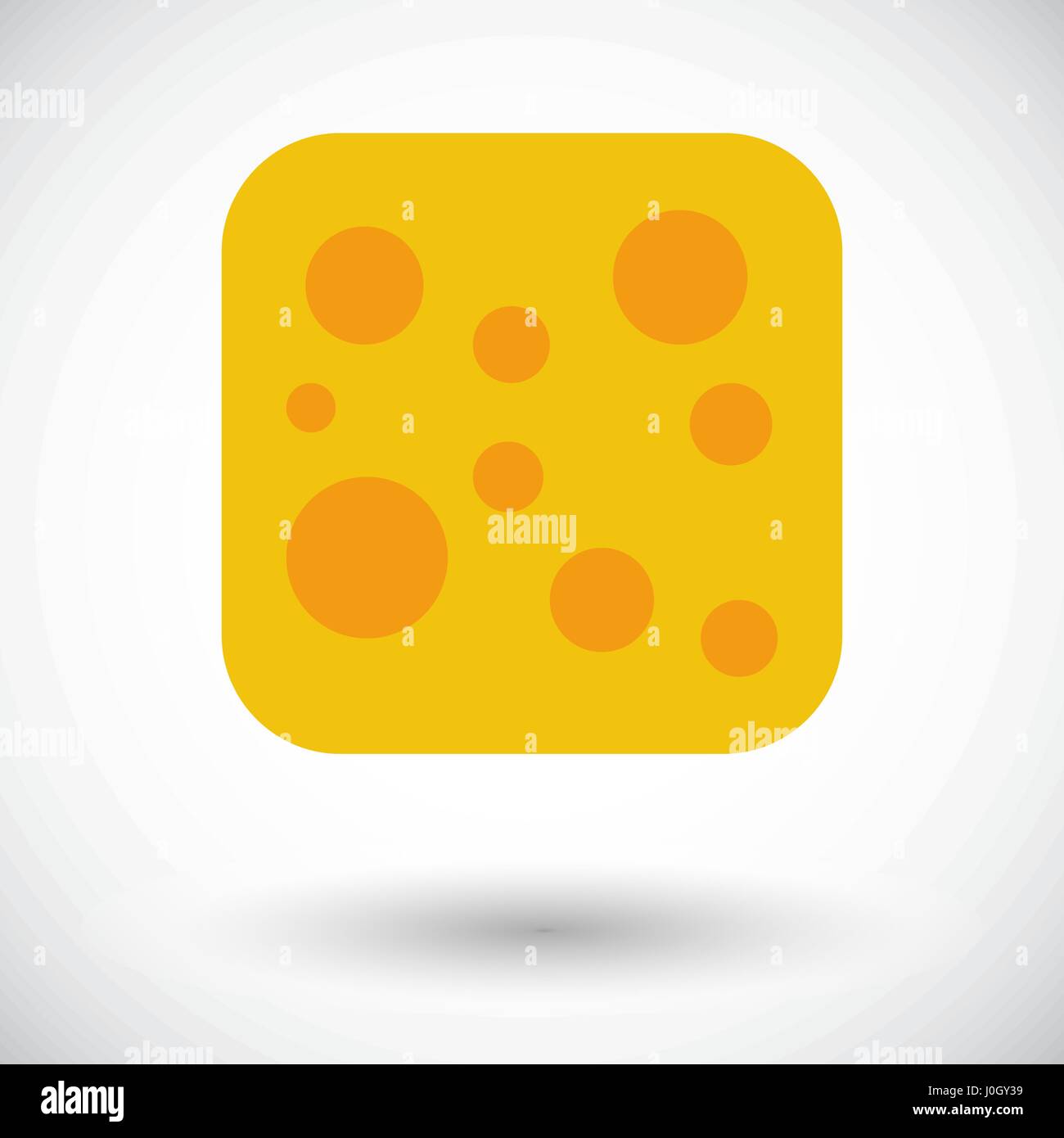 Cheese Single Flat Icon On White Background Vector Illustration Stock