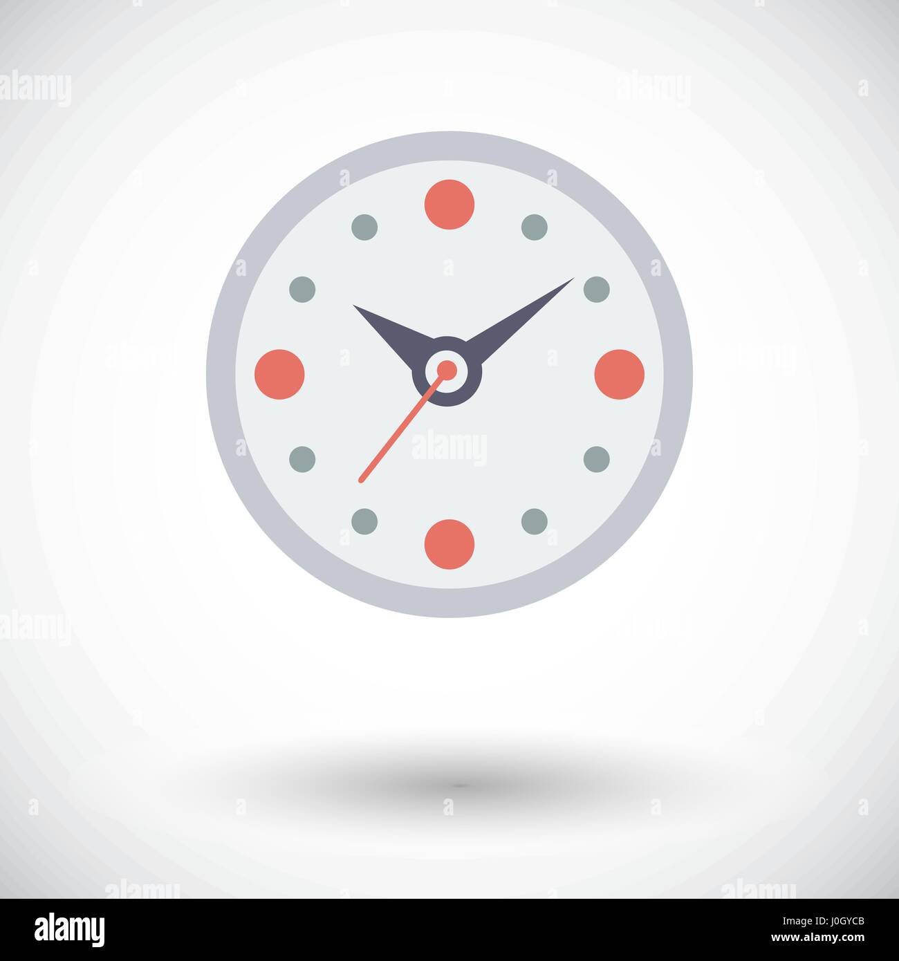 Clock. Single flat icon on white background. Vector illustration Stock ...