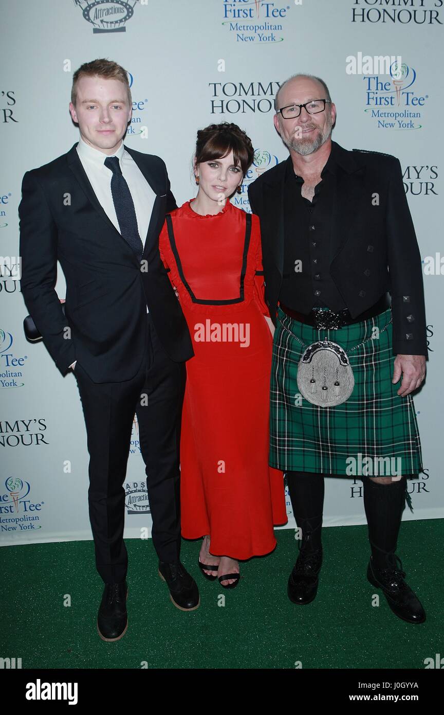 New York, NY, USA. 12th Apr, 2017. Jack Lowden, Ophelia Lovibond and Jason Connery at 'Tommy's Honour' New York Screening at AMC Loews Lincoln Square 13 Theater on April 12, 2017 in New York City. Credit: Diego Corredor/Media Punch/Alamy Live News Stock Photo