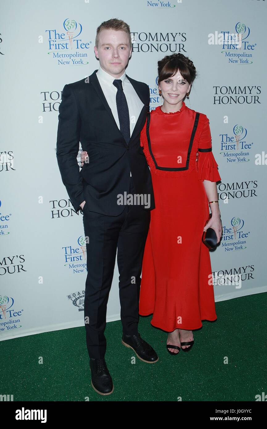 New York, NY, USA. 12th Apr, 2017. Jack Lowden and Ophelia Lovibond at 'Tommy's Honour' New York Screening at AMC Loews Lincoln Square 13 Theater on April 12, 2017 in New York City. Credit: Diego Corredor/Media Punch/Alamy Live News Stock Photo