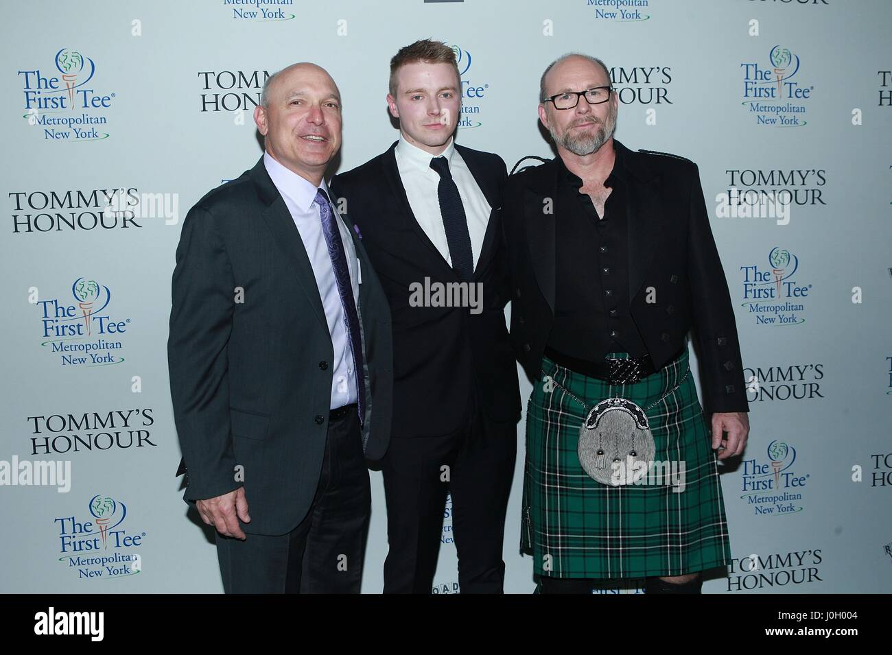 New York, NY, USA. 12th Apr, 2017. Jack Lowden and Jason Connery at 'Tommy's Honour' New York Screening at AMC Loews Lincoln Square 13 Theater on April 12, 2017 in New York City. Credit: Diego Corredor/Media Punch/Alamy Live News Stock Photo