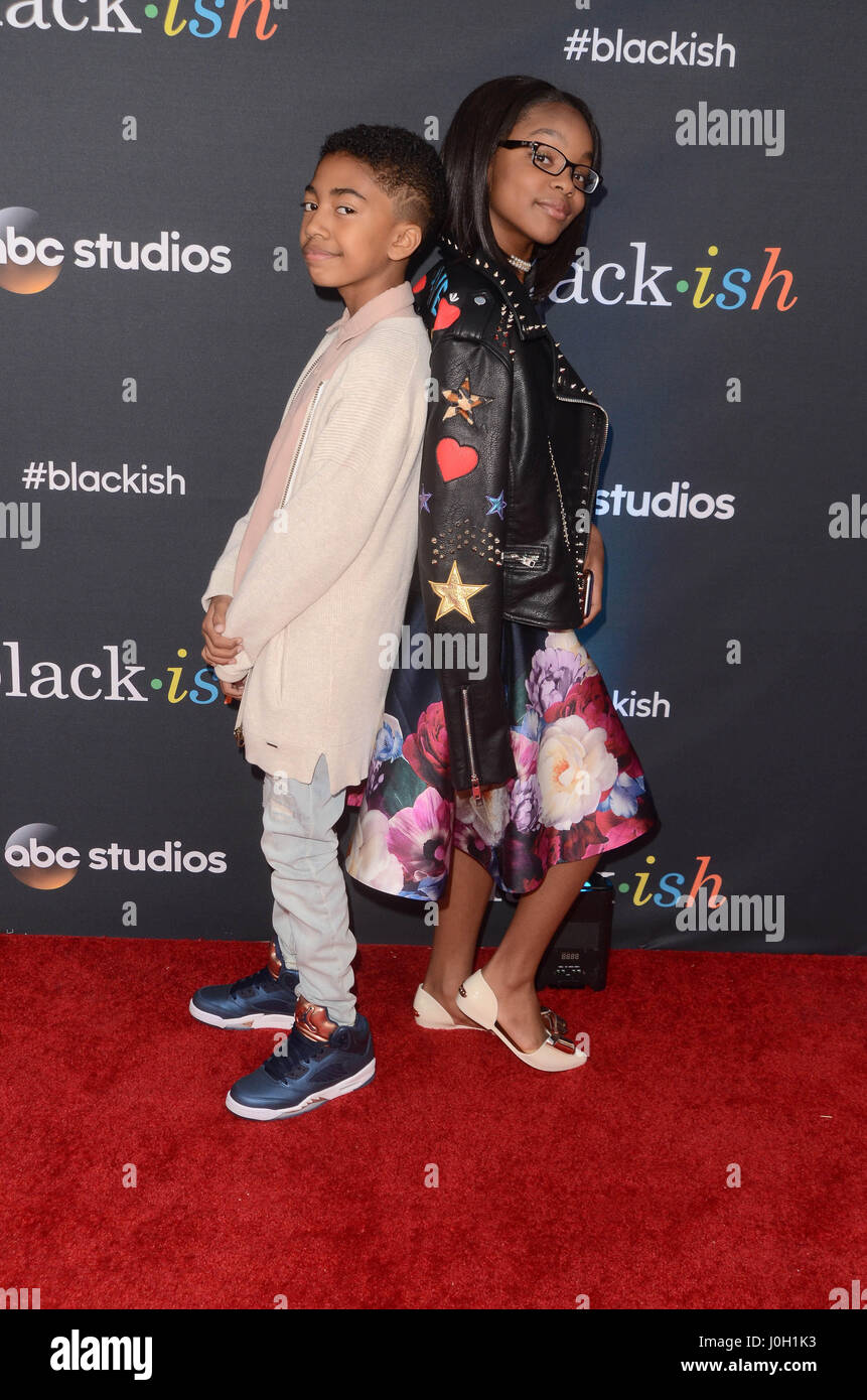 North Hollywood, Ca. 12th Apr, 2017. Miles Brown and Marsai Martin at
