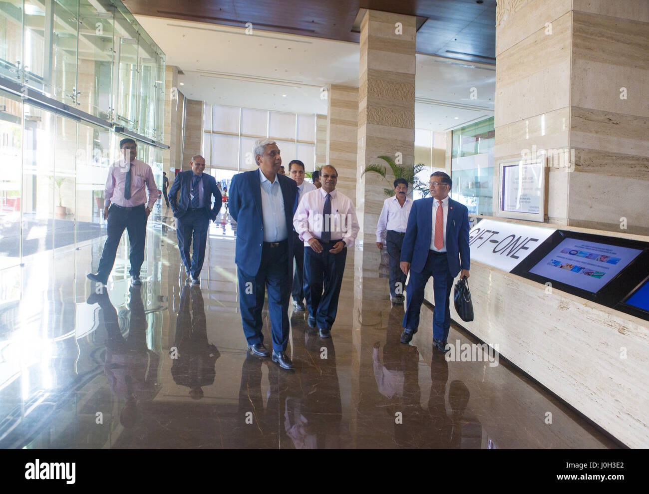 Gift City, Gujarat, India. 20th Mar, 2017. 20 March 2017 - GIFT city, India.New investors and Bankers take a tour of the GIFT city. Credit: Subhash Sharma/ZUMA Wire/Alamy Live News Stock Photo