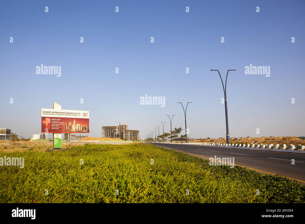 Gift City, Gujarat, India. 20th Mar, 2017. 20 March 2017 - GIFT city, India.Construction of Towers in progress at the GIFT city near Ahmedabad in Gujarat to House Companies involved in the Financial sector. Credit: Subhash Sharma/ZUMA Wire/Alamy Live News Stock Photo