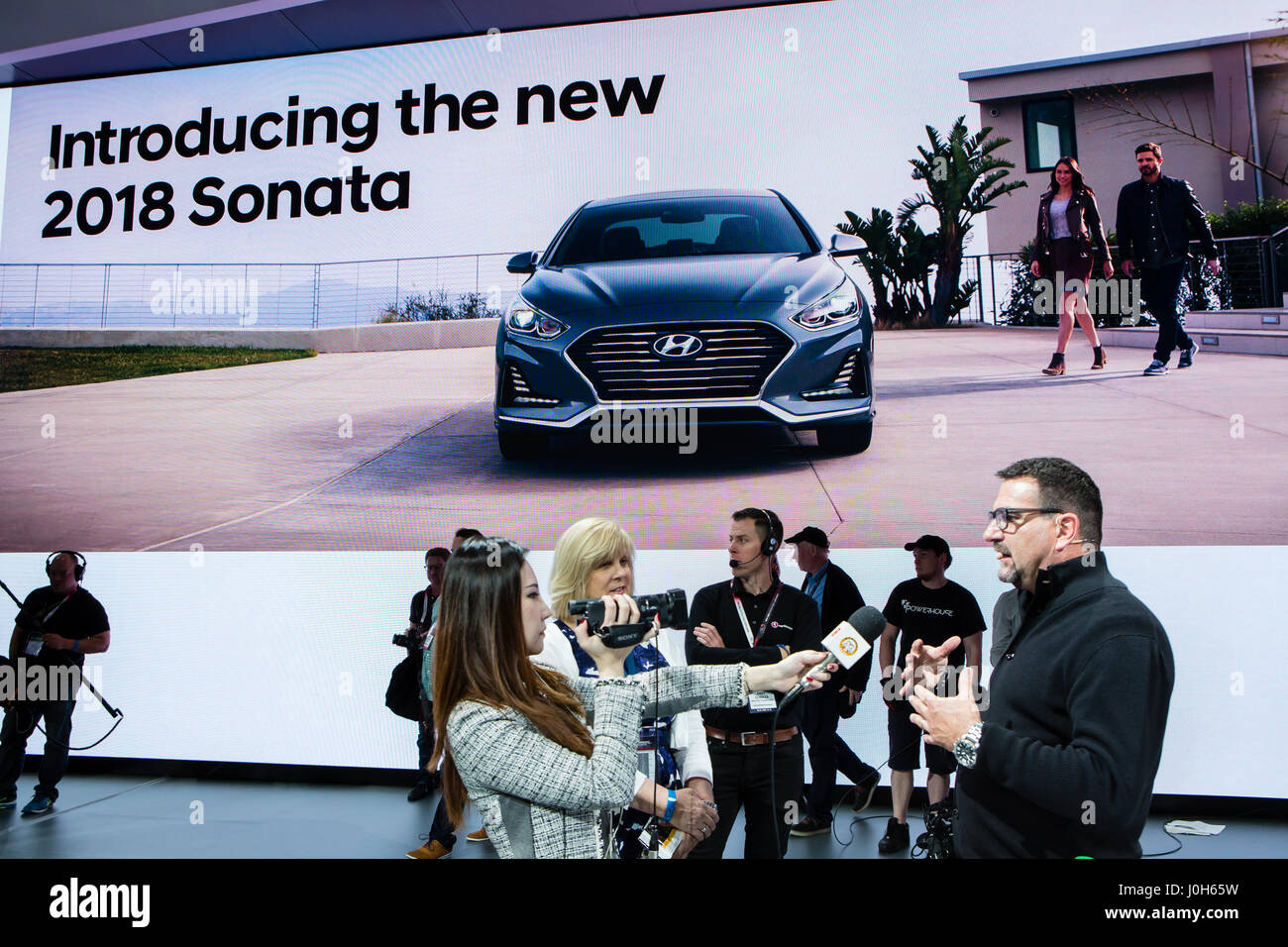 New York, USA. 12th Apr, 2017. Hyundai's Senior Chief Designer for