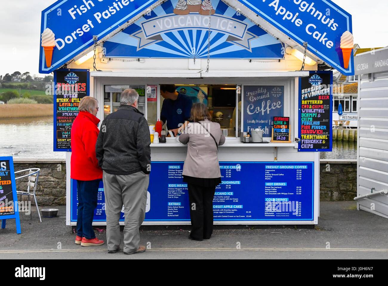 Fish and chips kiosk at west bay hires stock photography and images Alamy