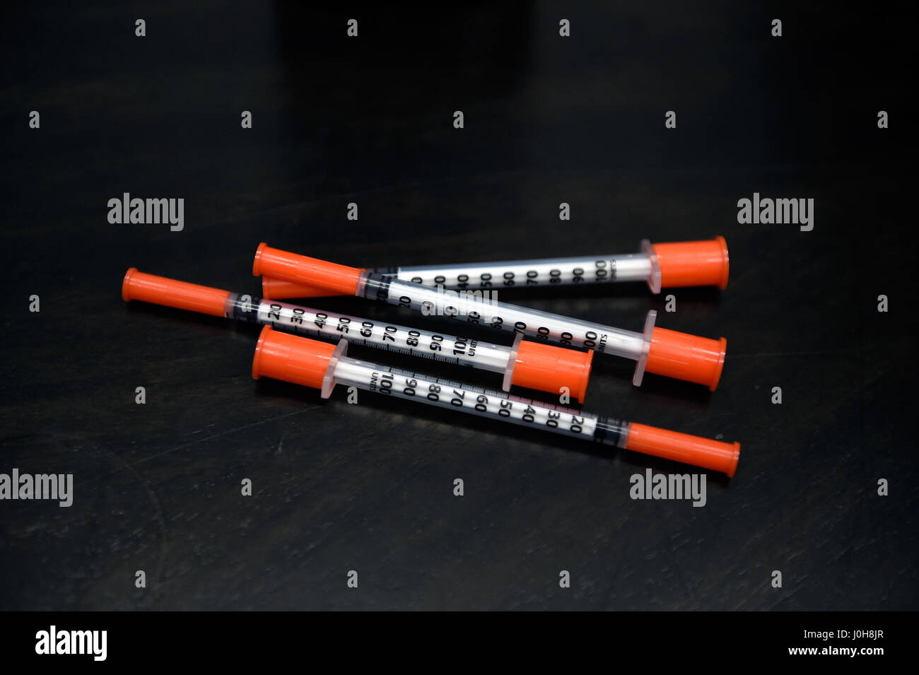 Las Vegas, Nevada, USA. 13th Apr, 2017. Syringes seen are the ones